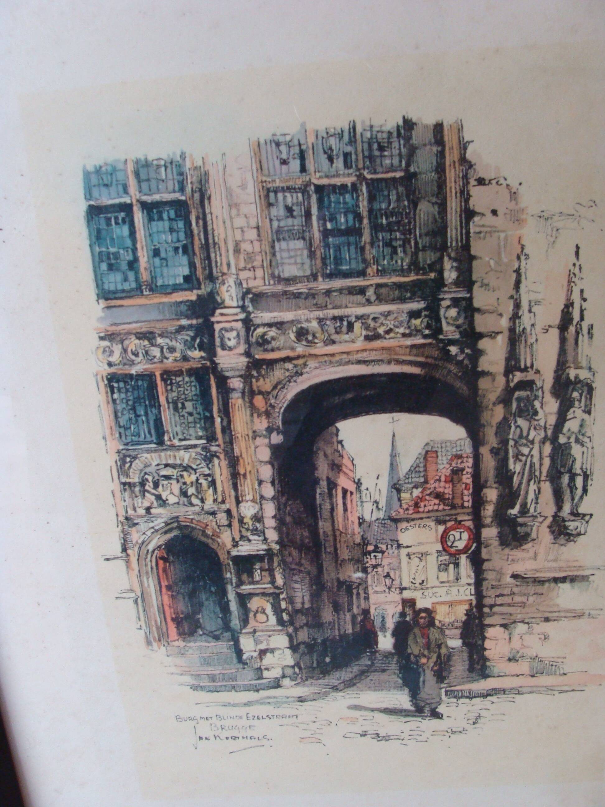 Engraving of Brugge / Jon Korthals