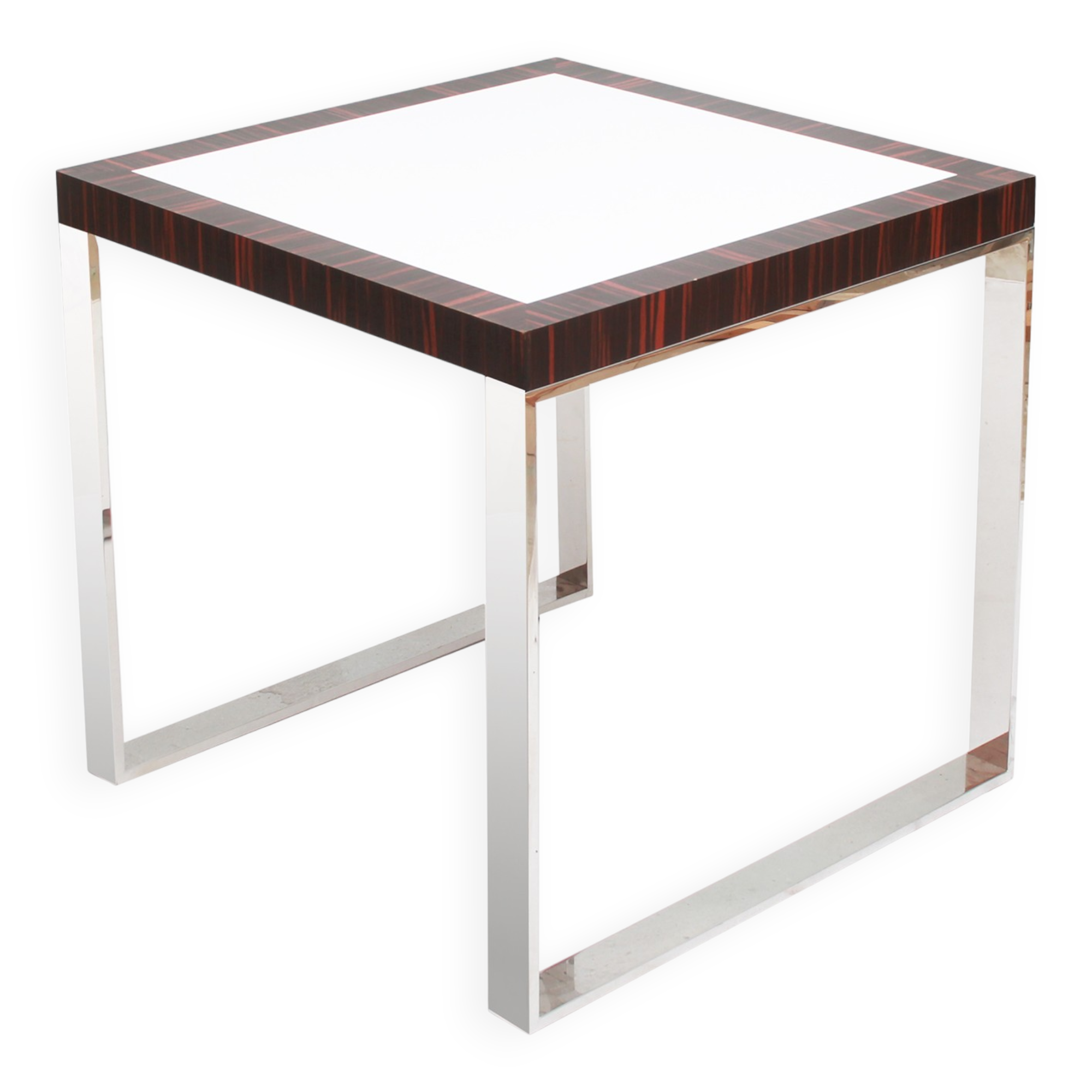 design cube table in chrom rosewood 64cm