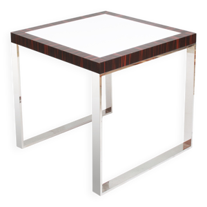 Table cube en bois de