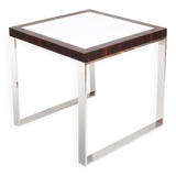 design cube table in chrom rosewood 64cm