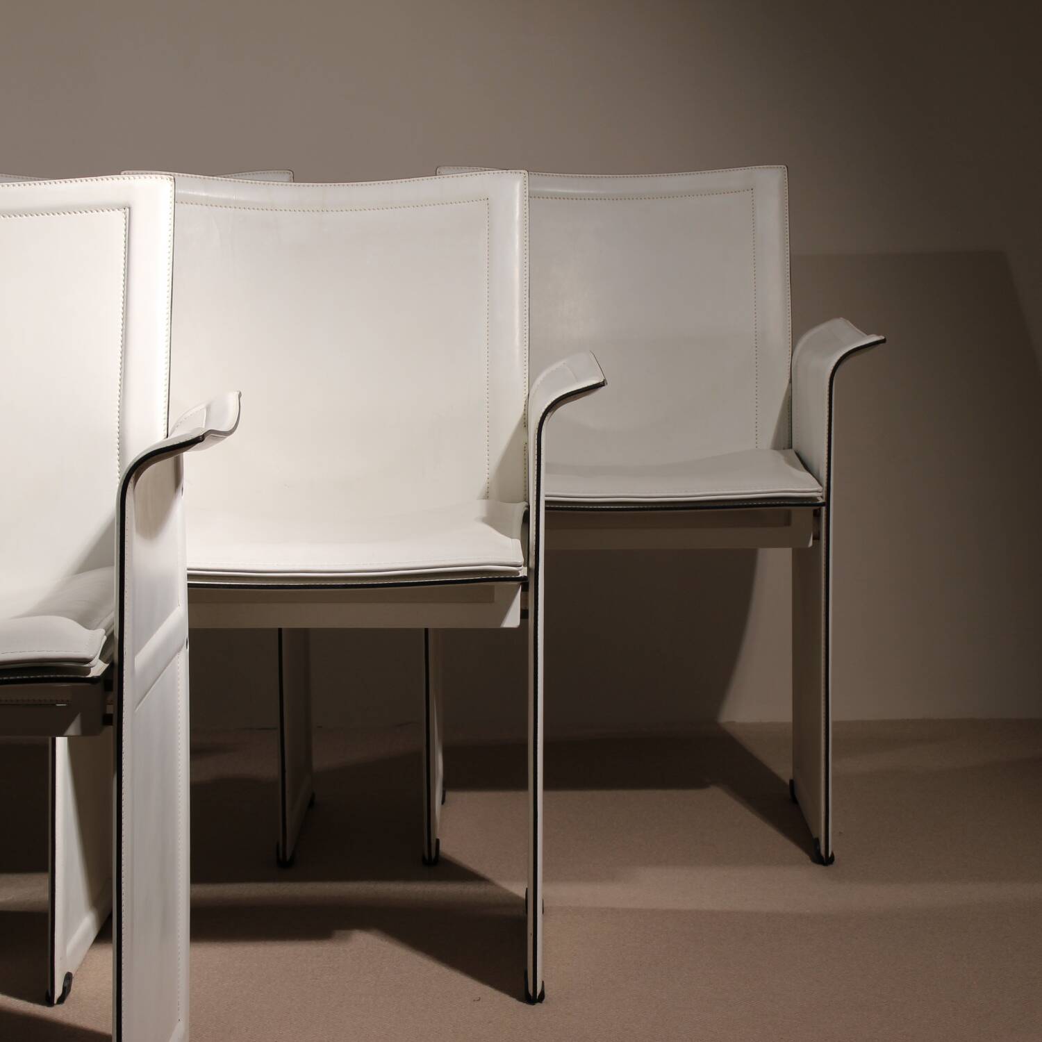 Six ‚Korium‘ Armchairs by Tito Agnoli for Matteo Grassi | Italy 1980s