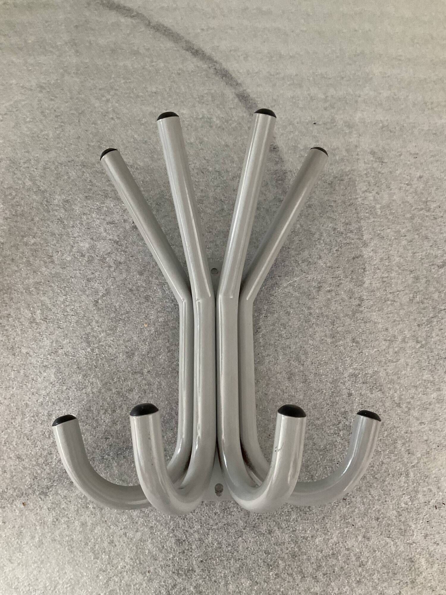 Vintage coat rack 70s-80s in gray lacquered metal