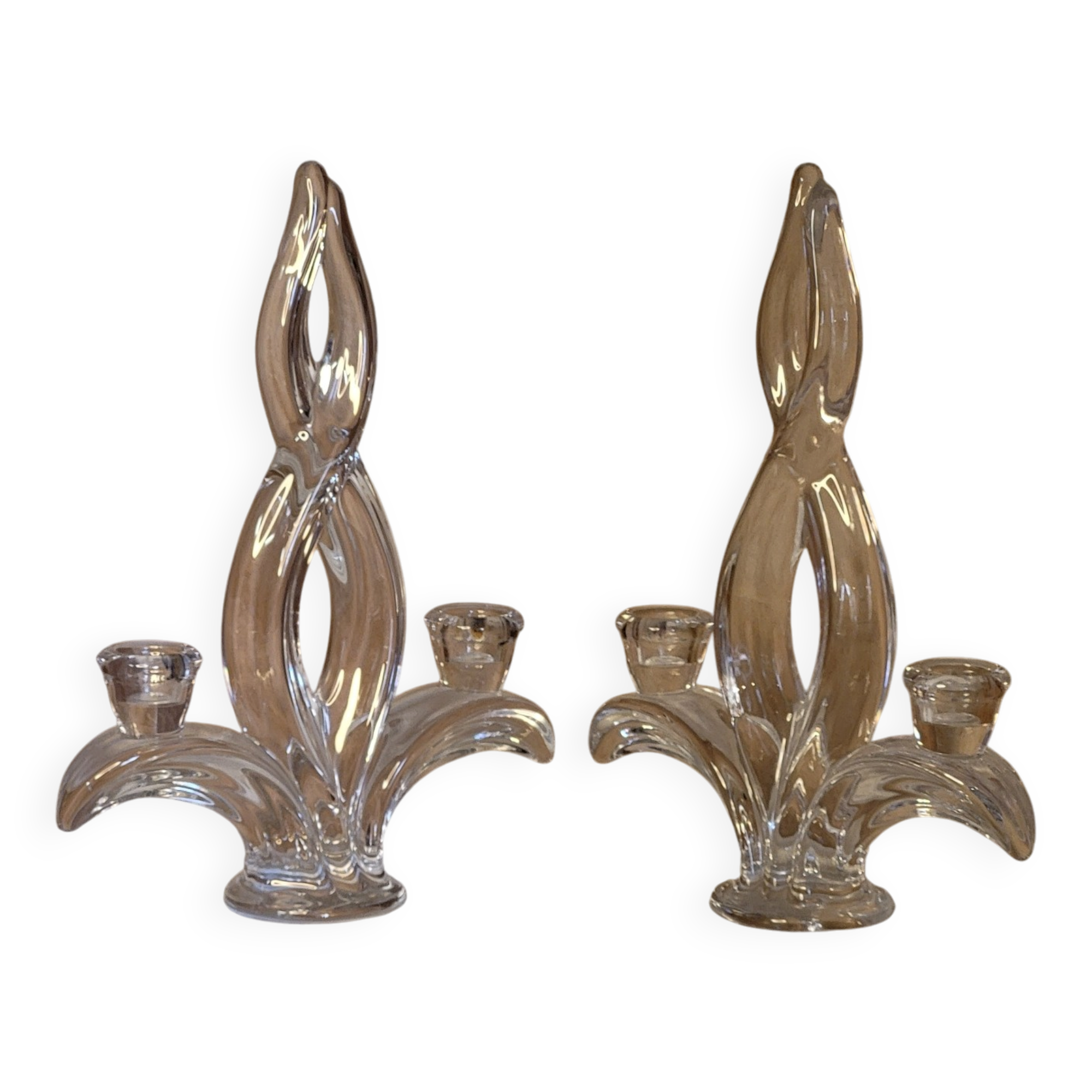 Crystal candle holders