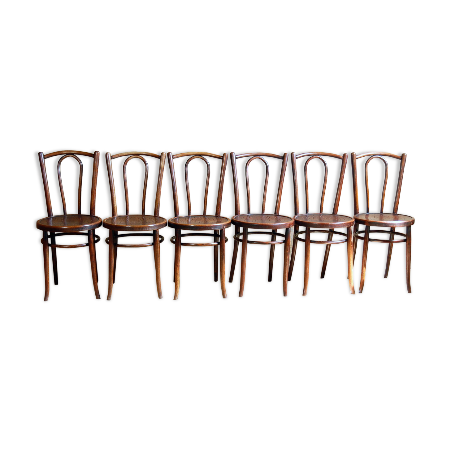 Lot 6 chairs bistro Baumann 1914 ca