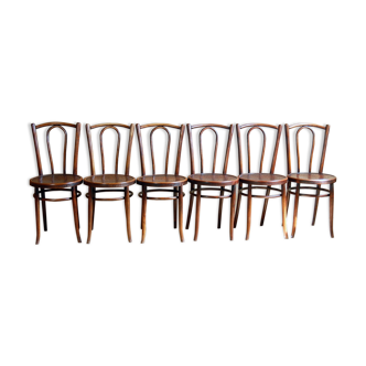 Lot 6 chairs bistro Baumann 1914 ca