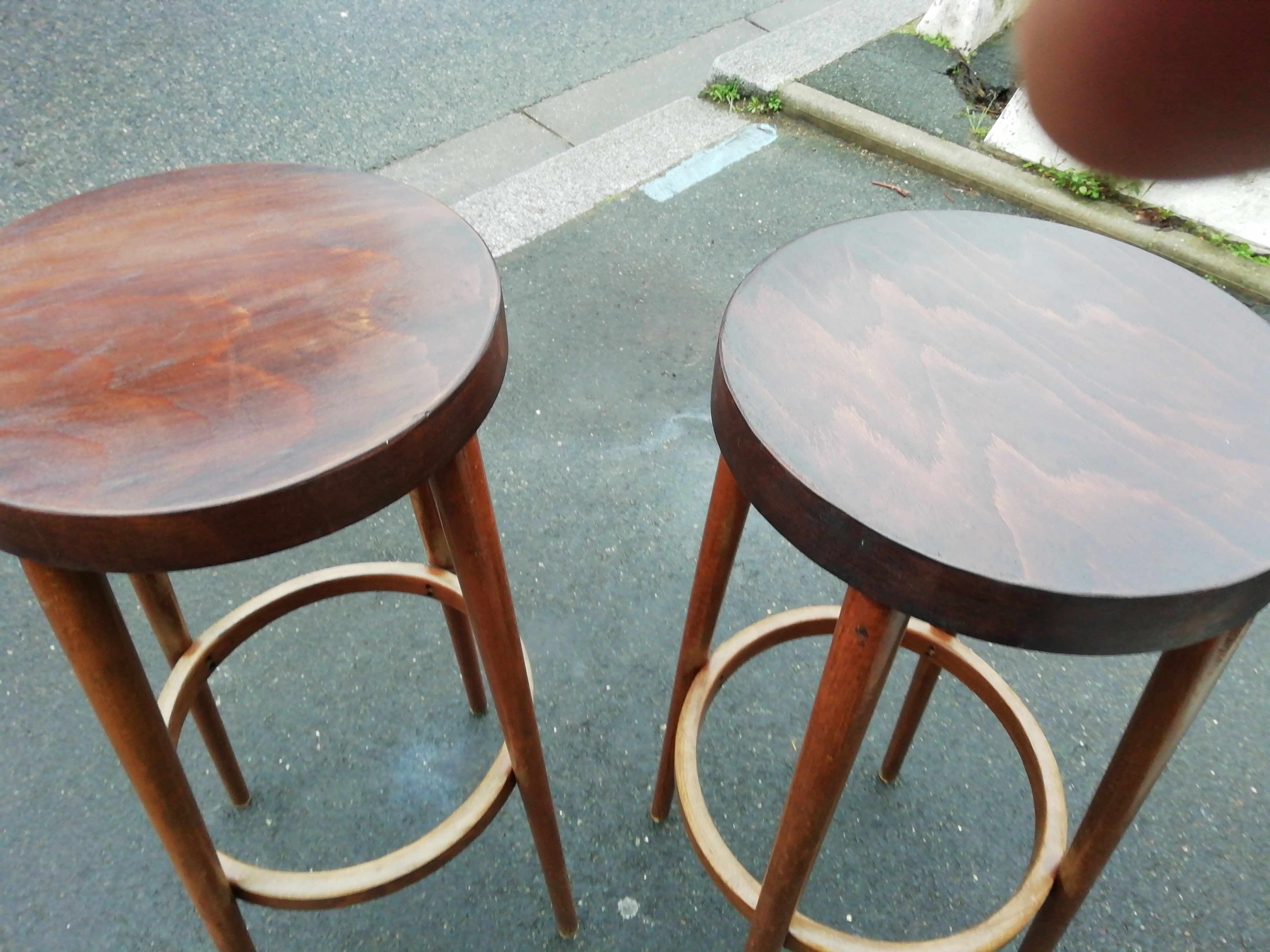 Pair of bar stools "Baumann"