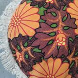 Round cushion year 70 vintage fringes