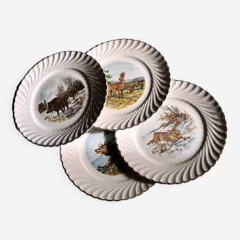 4 assiettes de chasse