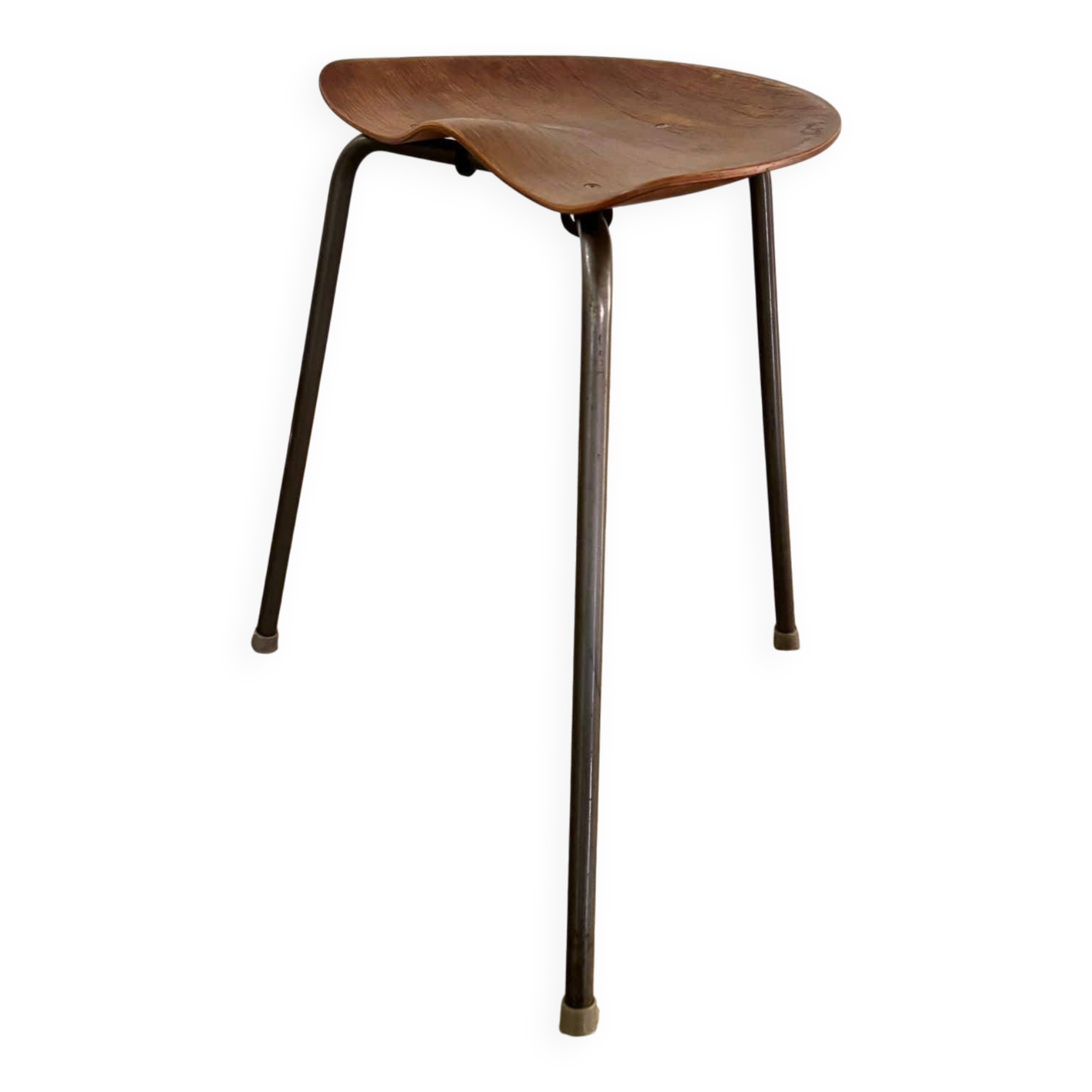 Rare tripod stool by Astor Glibstrup for Frederikssund Mobelfabrik, Denmark, 1950s