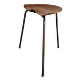 Rare tripod stool by Astor Glibstrup for Frederikssund Mobelfabrik, Denmark, 1950s
