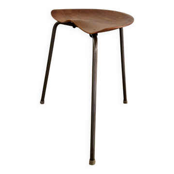 Rare tripod stool by Astor Glibstrup for Frederikssund Mobelfabrik, Denmark, 1950s