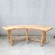 Vintage Curved Pine Bench
