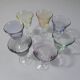 7 glasses aperitif vintage harlequin