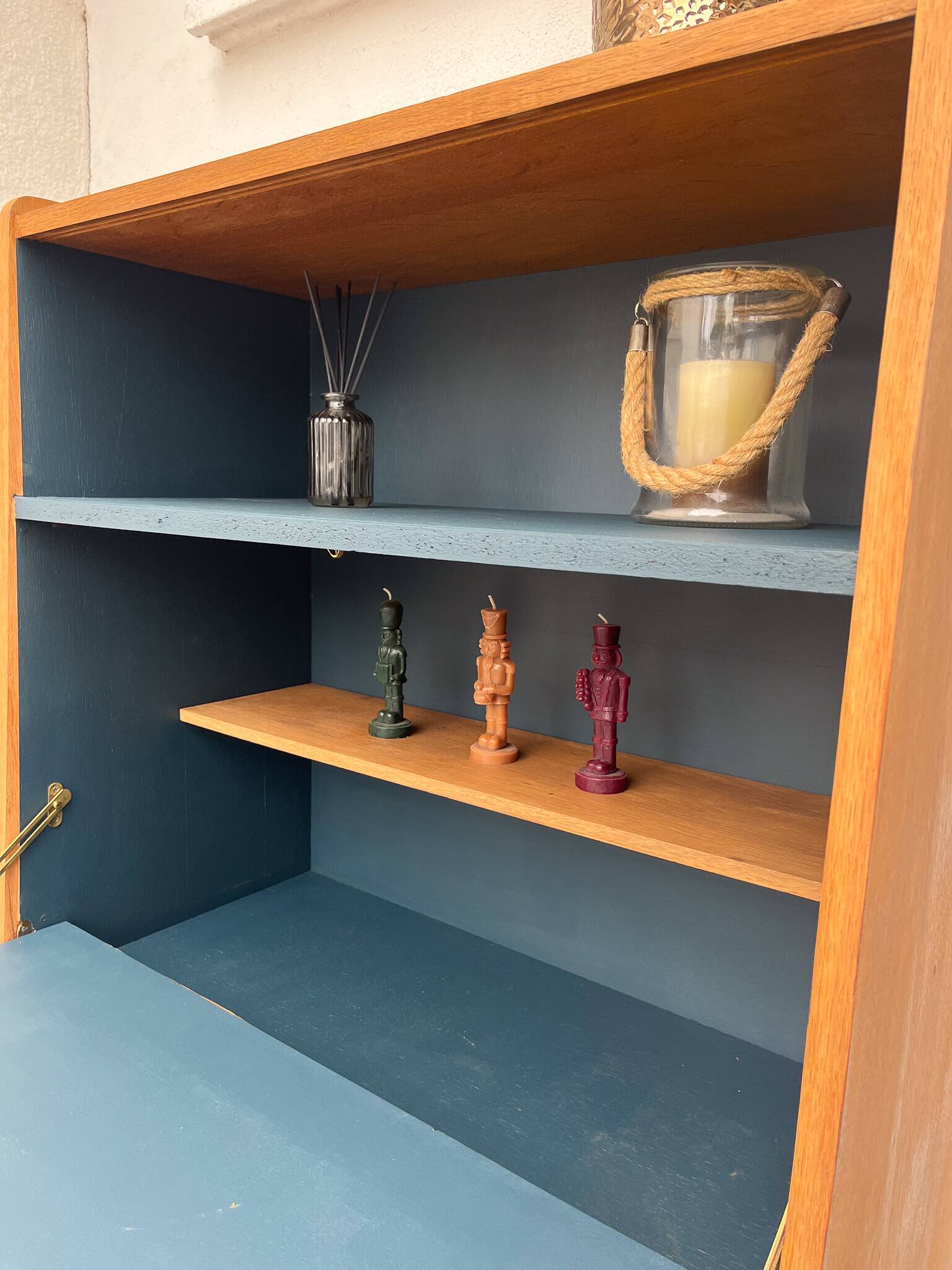 Vintage secretary desk with compass legs