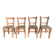 Ensemble de 4 chaises de bistrot vintages