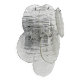 J.T. Kalmar Wall Light Frosted Glass Disc Modernist, Austria, 1960s