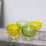 Summer glass dessert bowls