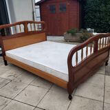 Louis XV style bed in cherry wood