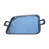 Silver metal service tray