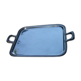 Silver metal service tray