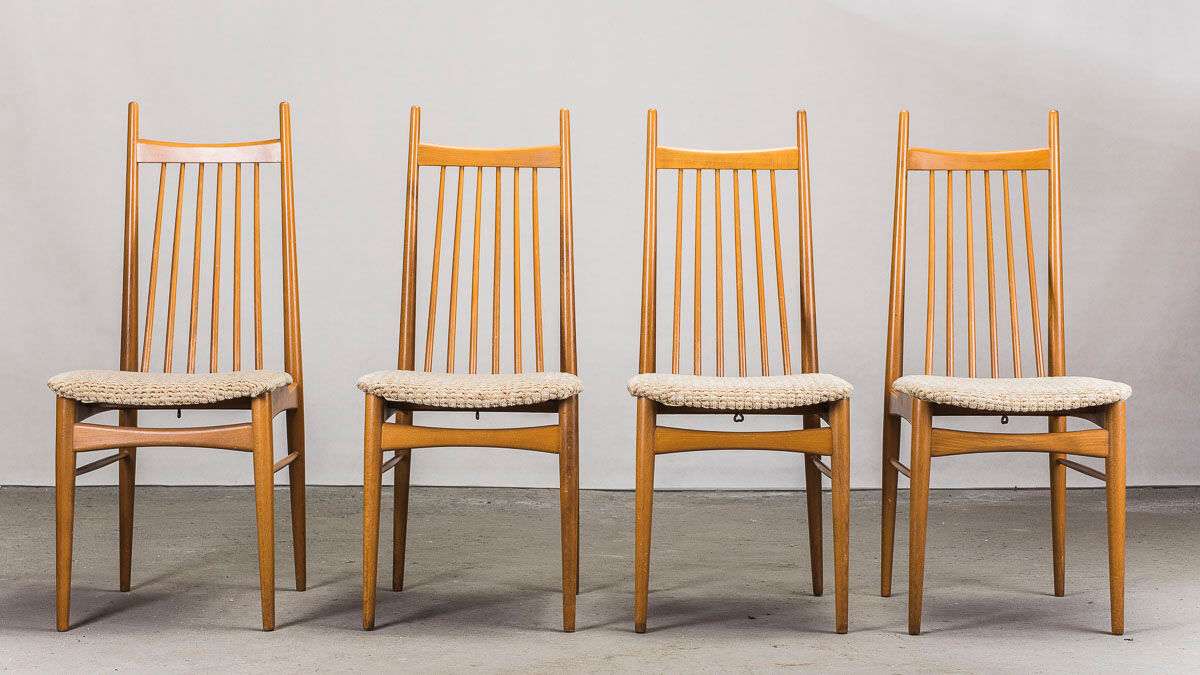 Chaises à manger vintage, années 1970, Ensemble de 4