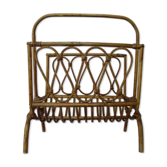 Porte revue rotin