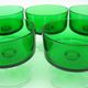 8 bottle green champagne glasses, Cavalier Luminarc France 1970