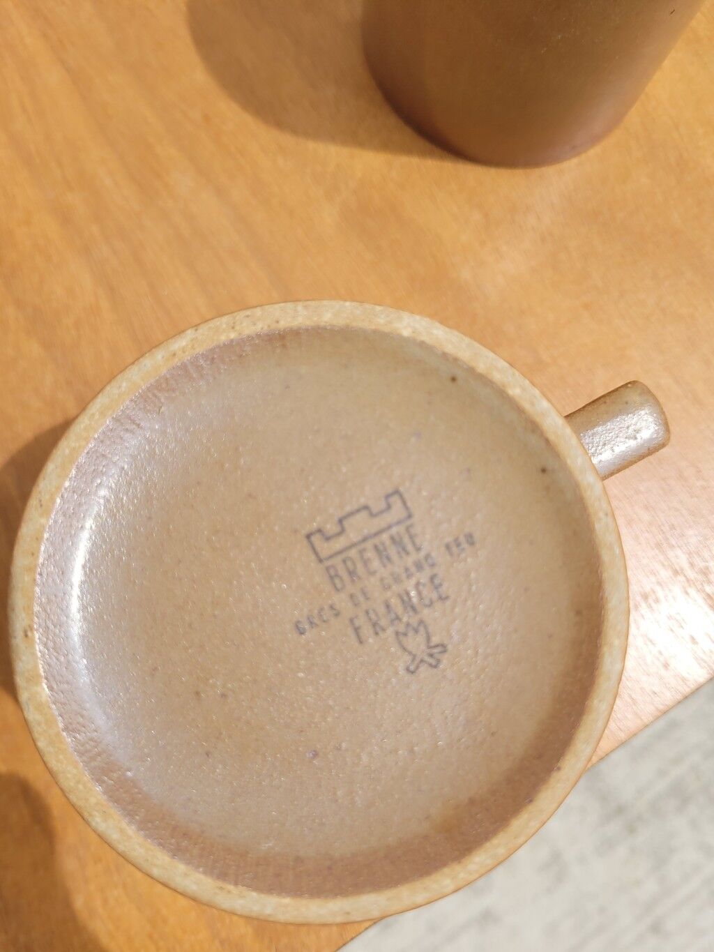 Set of 2 stoneware mugs from the 70s Brenne.