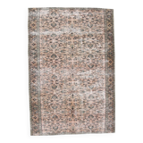 Light Blush Pink All-over Floral Vintage Rug, 188x276Cm