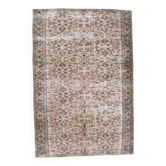 Tapis vintage floral rose clair, 188x276 cm