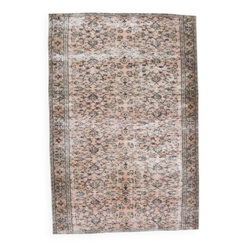 Tapis vintage floral rose clair, 188x276 cm