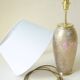 Antique Limoges porcelain table lamp, gold color, astrological sign decor