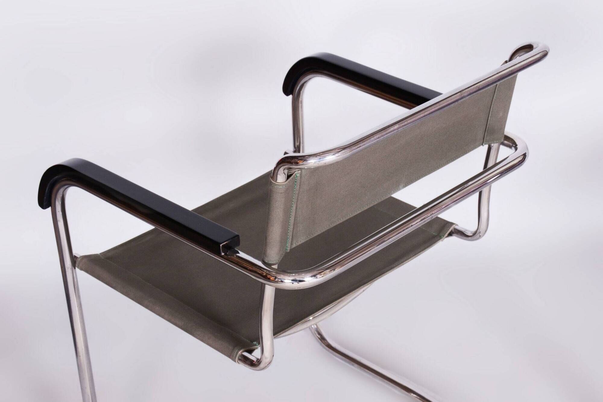 Restored Bauhaus Pair of Armchairs, by Thonet, by Marcel Breuer, Czech, 1930s