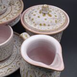 Earthenware coffee service signed Jean Austruy Vallauris around 1970 - Cups - saucers - milk pot