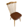Antique baumann western chair wood + vintage brown leatherette seat