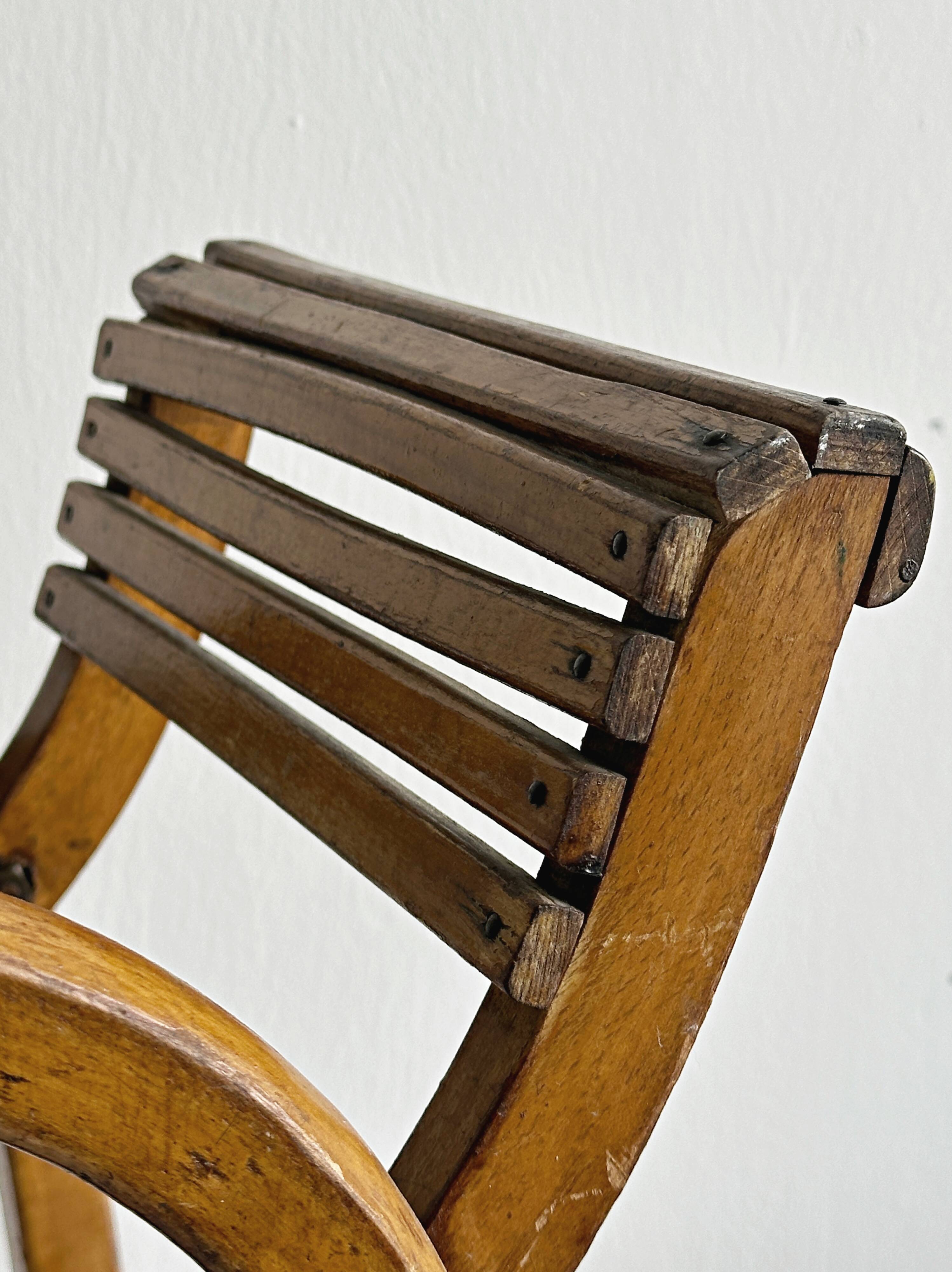 Small antique wooden chair handmade