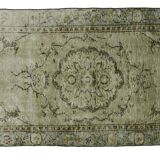 ONE-OF-A-KIND TURKISH HANDWOVEN VINTAGE RUG - RUSTIC VINTAGE CHARM 201X 105