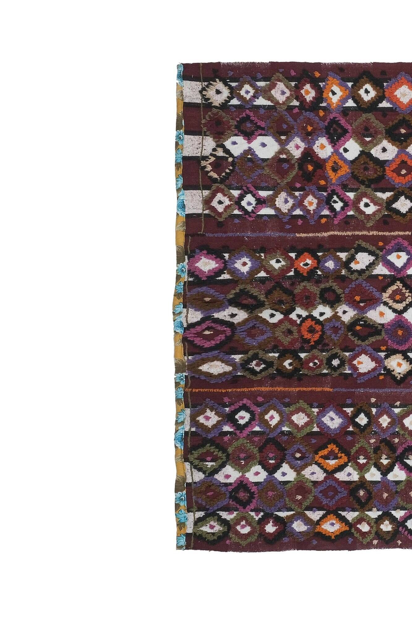 Vintage Turkish kilim, handwoven, 167x215 cm.