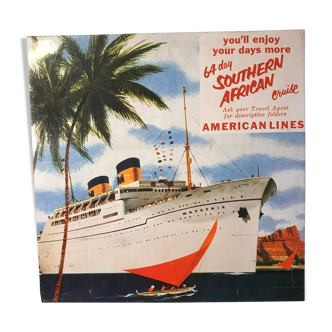 Glacoide plate cardboard american lines vintage liner drawing
