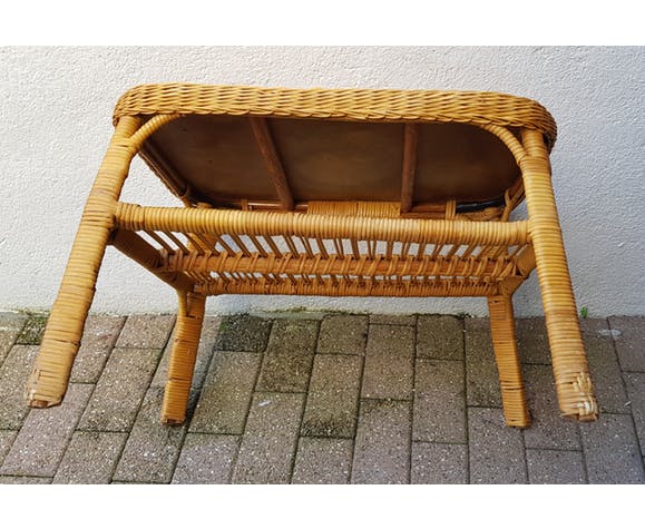Rattan coffee table
