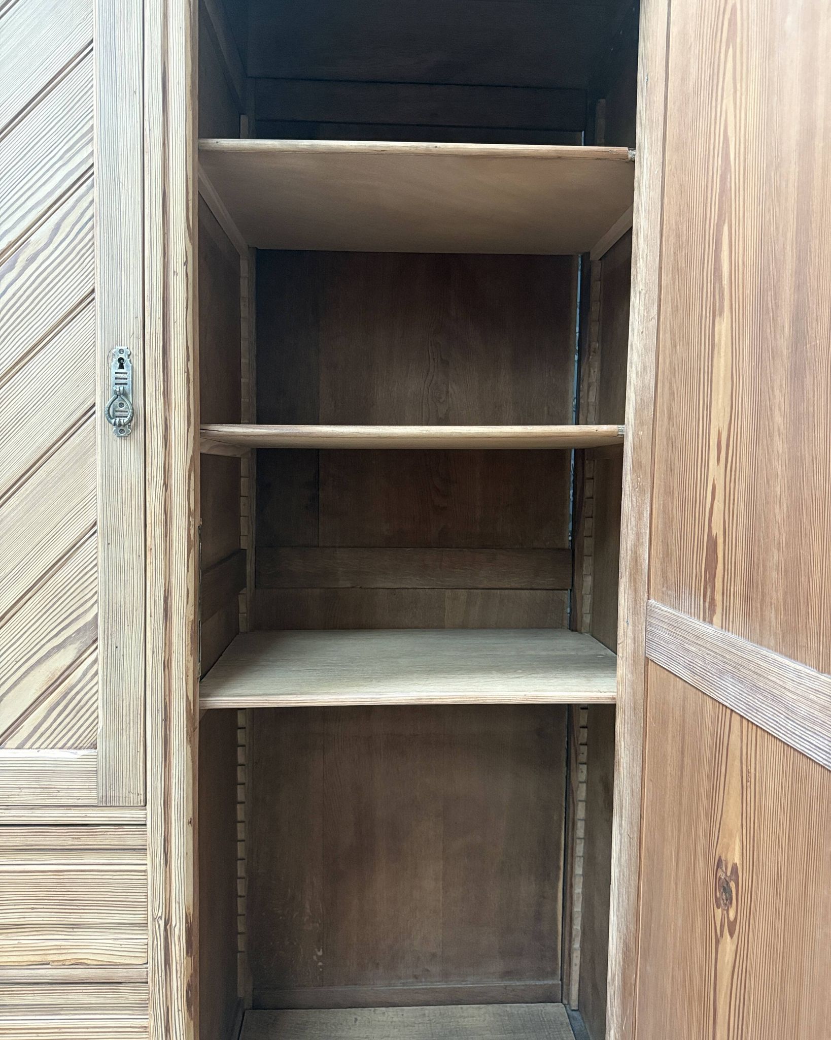 Large renovated country antique wardrobe