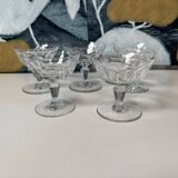 Ensemble de 5 coupes à champagne cristal