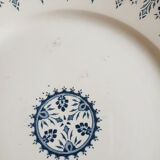 Flat earthenware plates from Sarreguemines