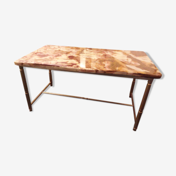 Low table, marble and brass