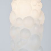 Vintage hanging lamp in glass with organic shape, 1960s