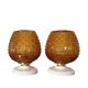 Pair of gold glass wall sconces