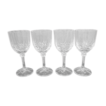 4 red wine glasses Luminarc Art Deco