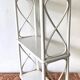Vintage white lacquered rattan shelf