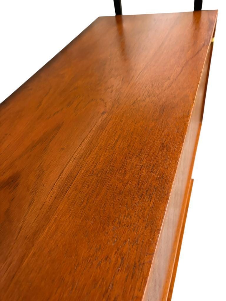 Vintage wooden wall-mounted furniture on legs / MDK secretary