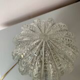 Ancienne lampe de table en laiton et globe bulle